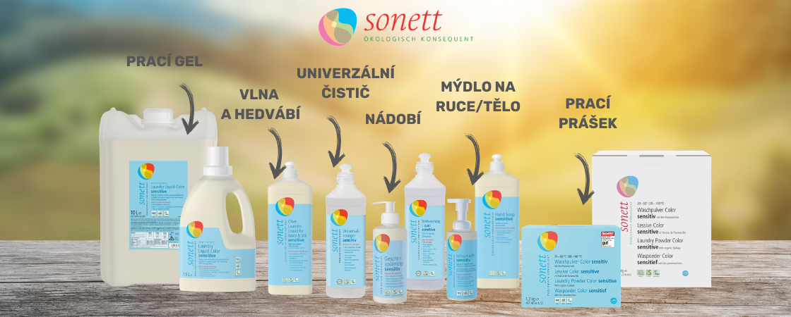 Sonett Sensitive: ekologická drogerie bez parfemace pro citlivou pokožku