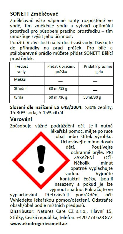 SONETT Změkčovač vody 1 kg - náhradní náplň
