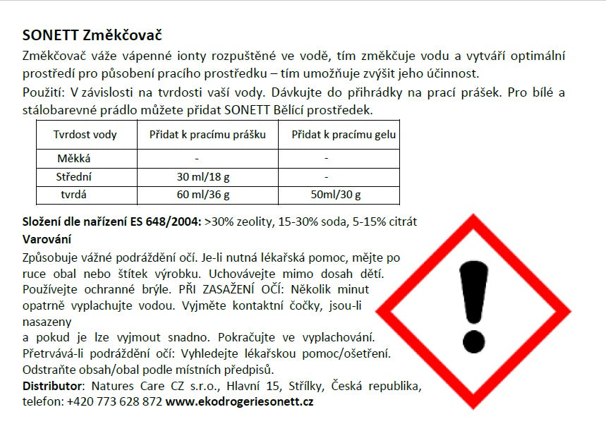 SONETT Změkčovač vody 5 kg