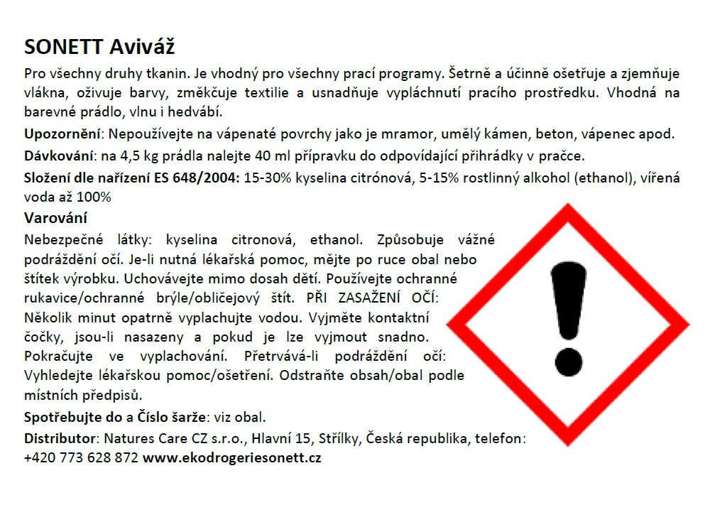 SONETT Aviváž 10 l
