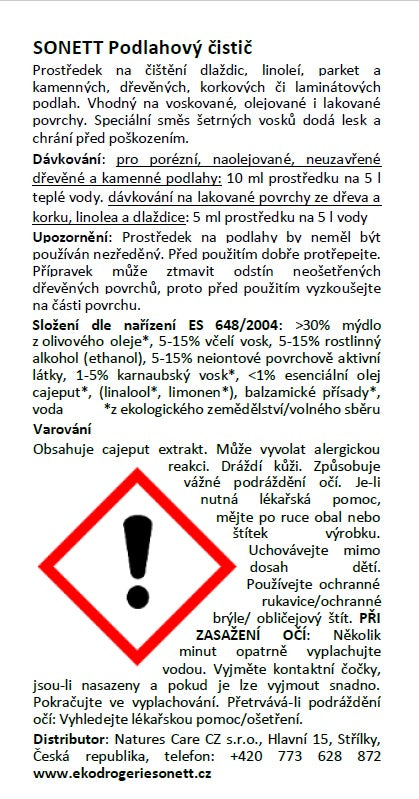 SONETT Podlahový čistič 500 ml
