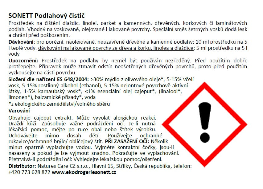 SONETT Podlahový čistič 5 l