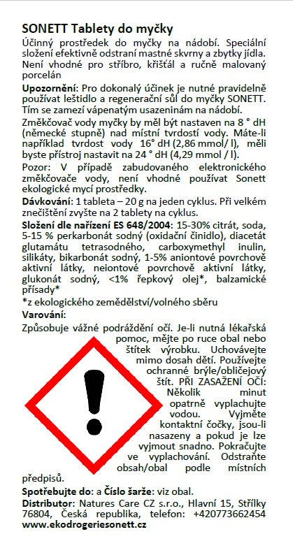 Set pro ekologické mytí nádobí v myčce