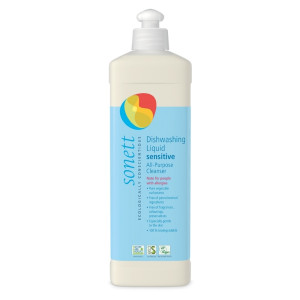 Pomačkaný obal SONETT Tekutý prostředek na nádobí a univerzální čistič - Sensitive 500 ml